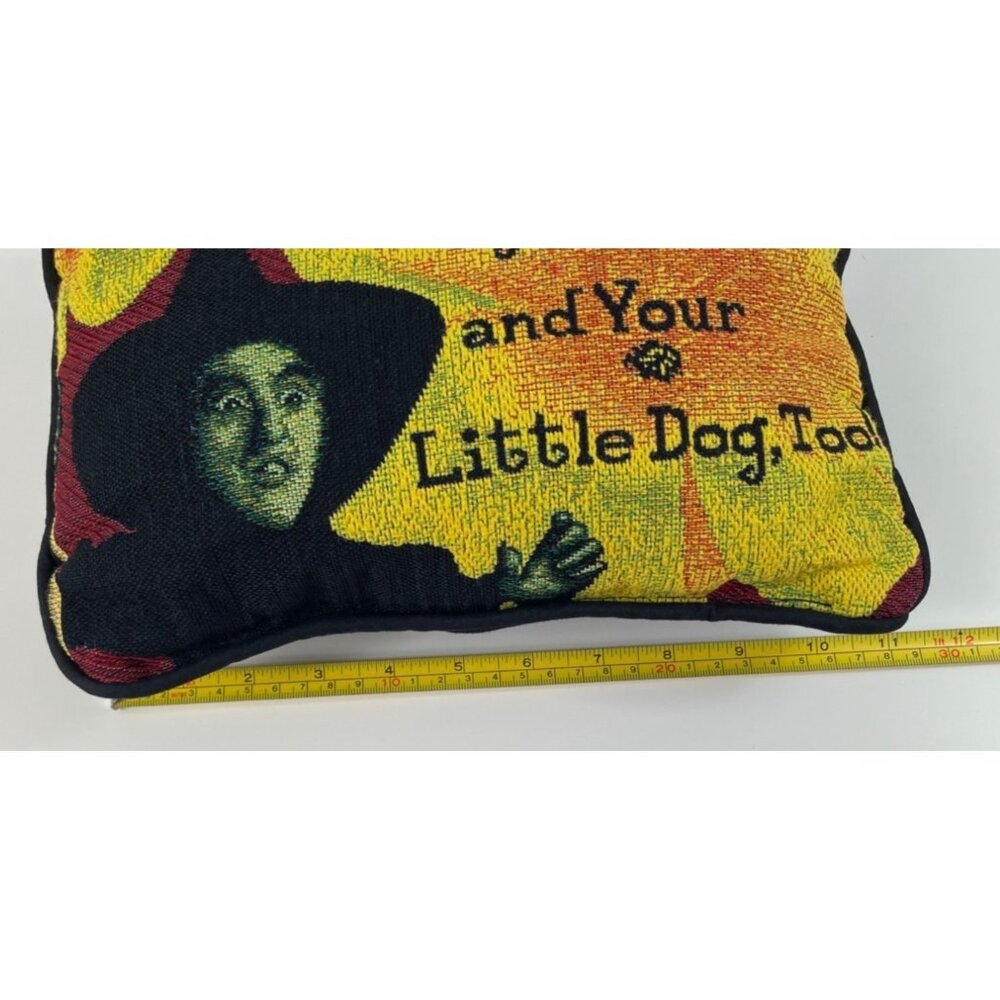 Wizard Of Oz Wicked Witch Tapestry Pillow With "Ill Get You My Pretty" Quote - Picture 9 of 10